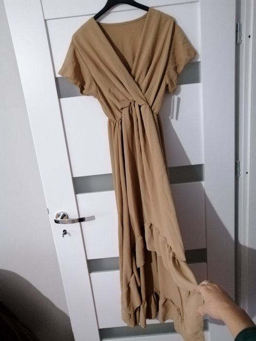 Nowa Sukienka karmelowa asymetryczna s m L new collection
