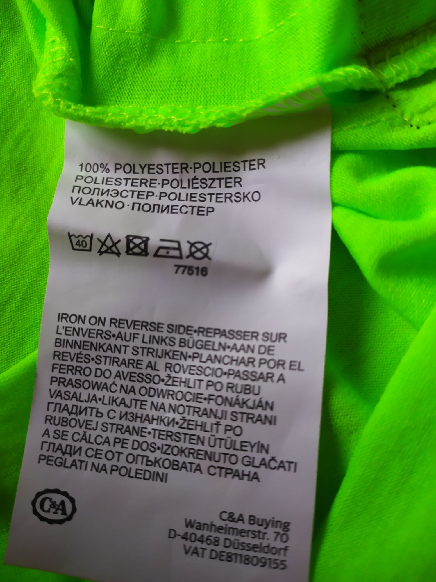 Nowy odblaskowy t-shirt na rower itp. koszulka neon c&a r.M