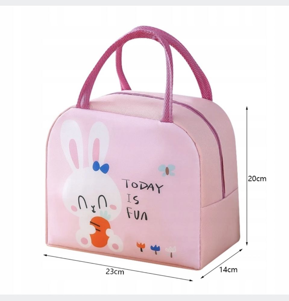 Torba termiczna izolacyjna LUNCH BOX na jedzenie królik dla dzieci