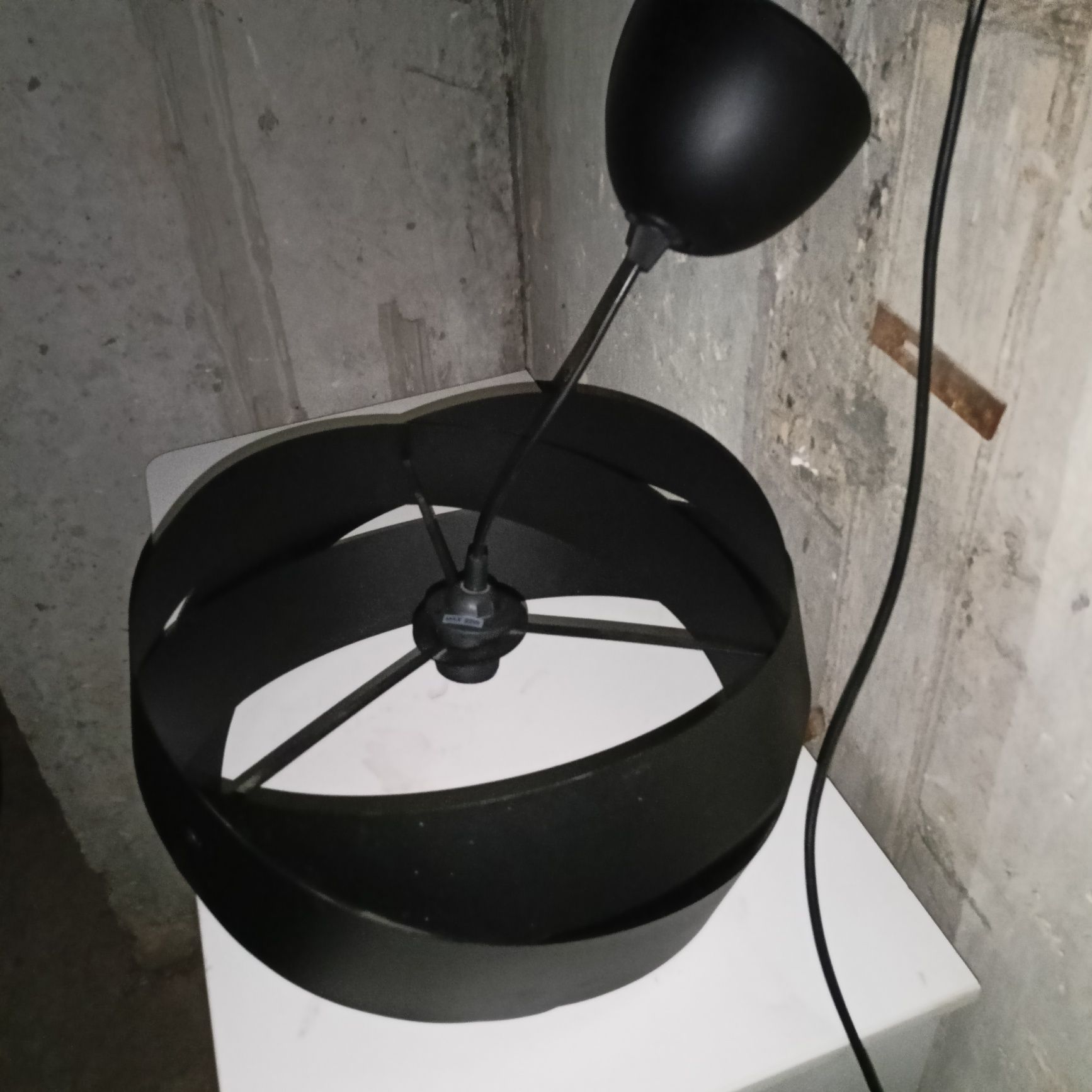 LAMPA sufitowa wisząca 42 cm  czarna , waza  na  owoce gratis !!