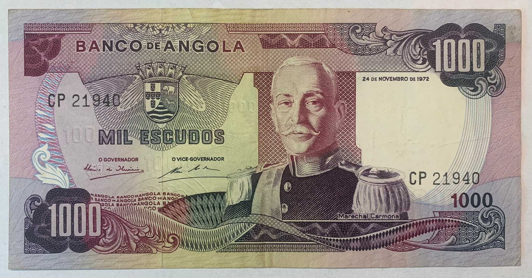 Nota Portugal Angola 1000 Escudos