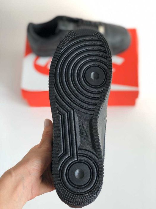 Мужские кроссовки Nike Air Force 1 "Black" low classic. Размеры 40-45