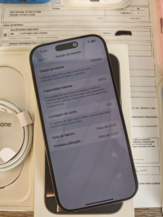 iPhone 16 Pro  6.3" 512GB Natural Titanium Seminovo C/Garantia