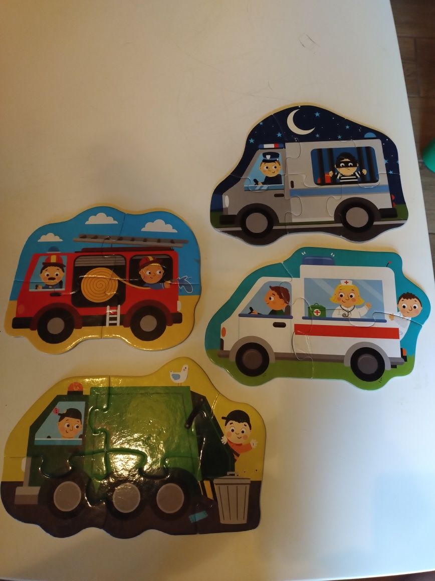 Puzzle baby pojazdy