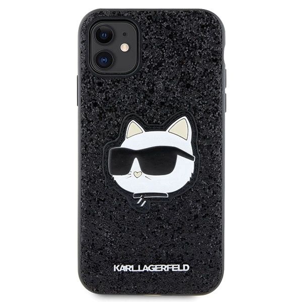 Etui Karl Lagerfeld Glitter Choupette Patch Na Iphone 11 / Xr - Czarne