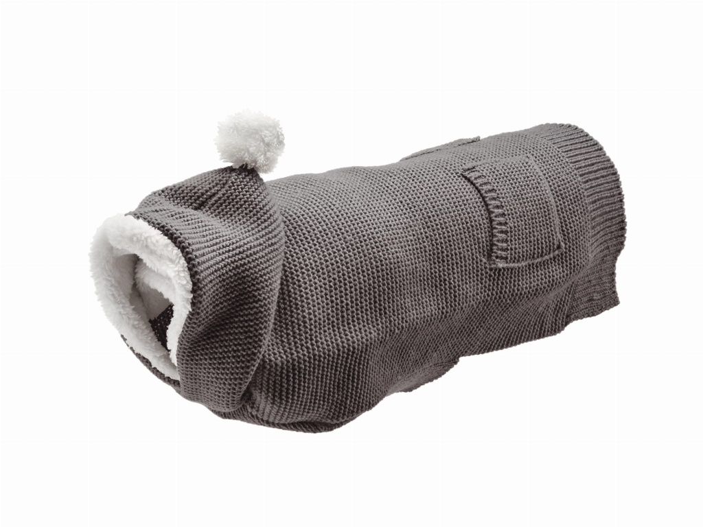 Sweter dla psa Hunter Rogla szary L 50 cm z kapturem