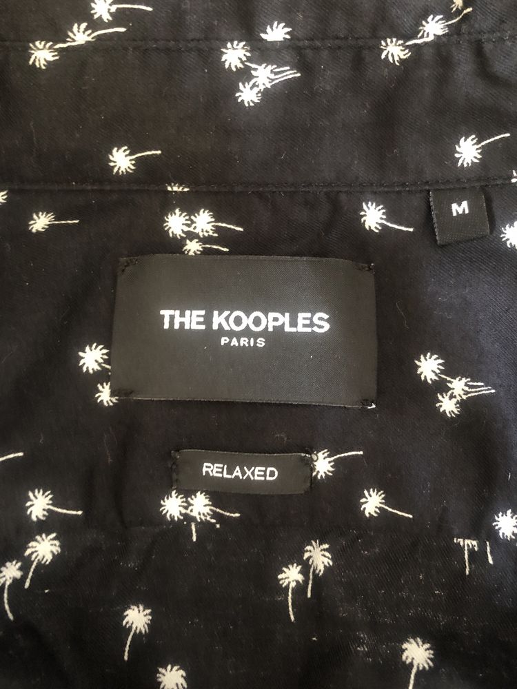The Kooples koszula czarna wzór w palmy rozmiar M