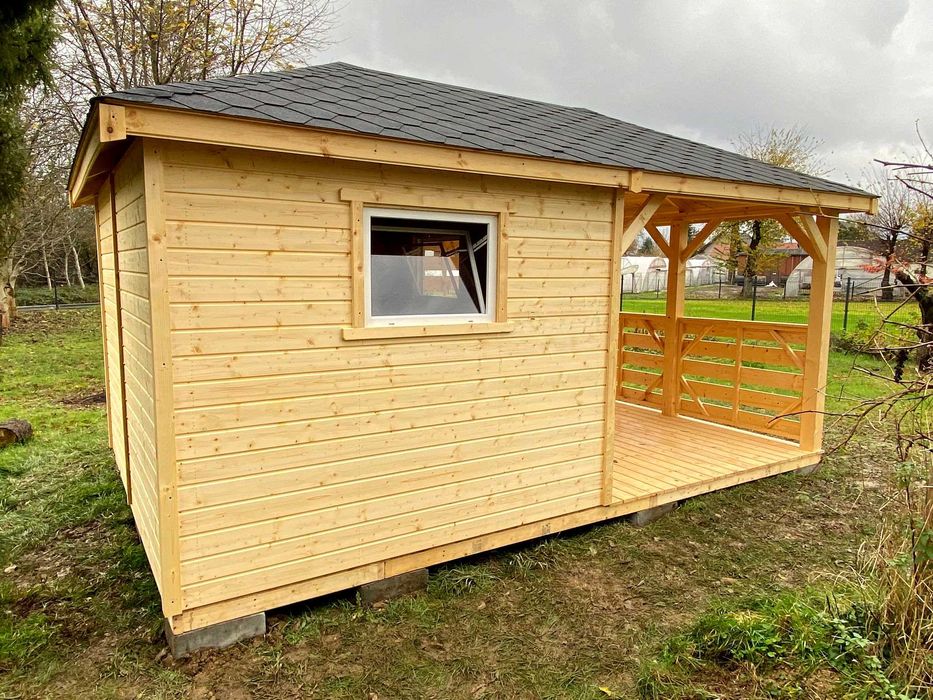 Altana ogrodowa z domkiem narzędziowym Afrodyta 3m x 5m - PRODUCENT