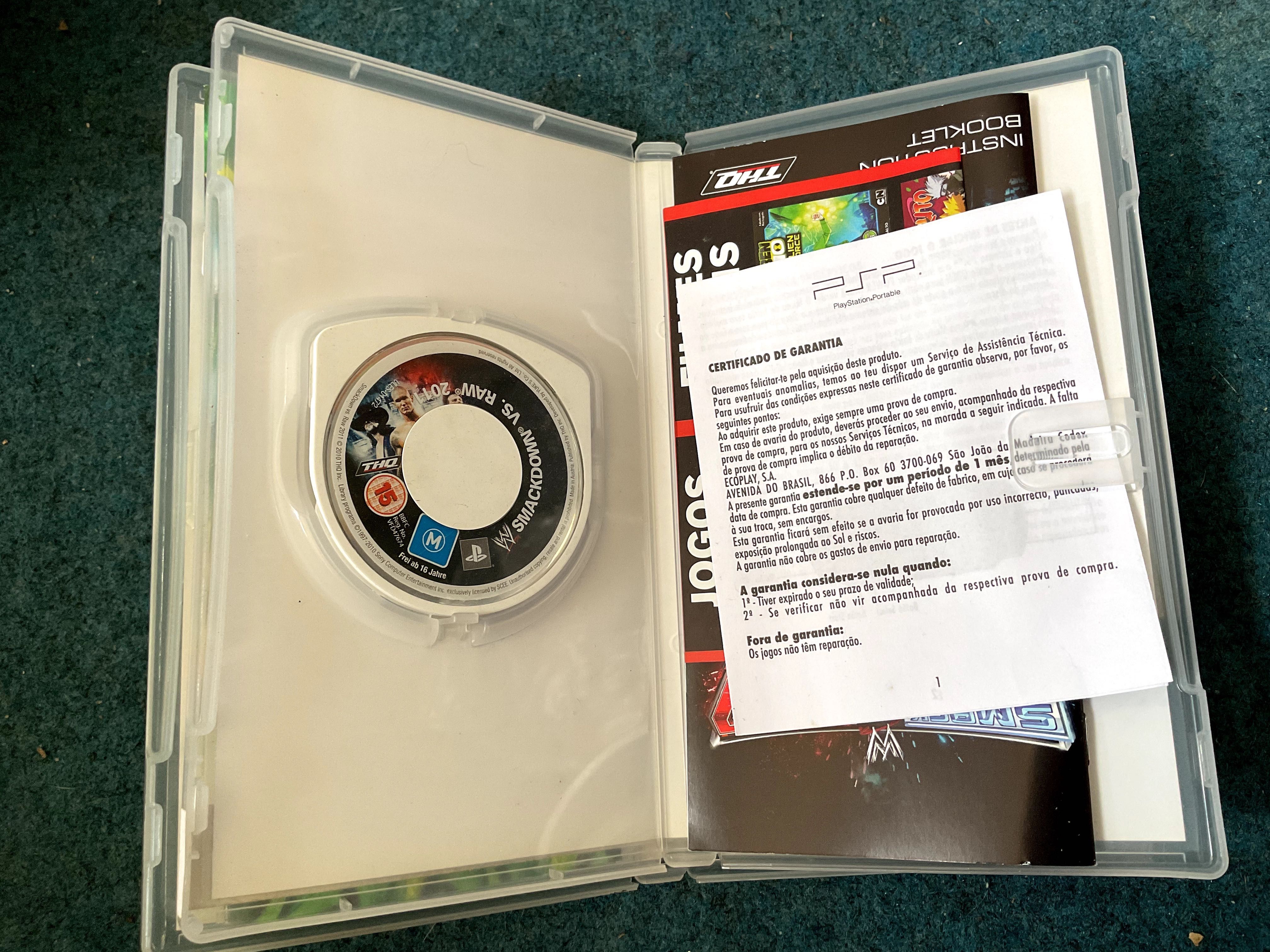 Jogos Sony Playstation Portable (PSP) + Carregador