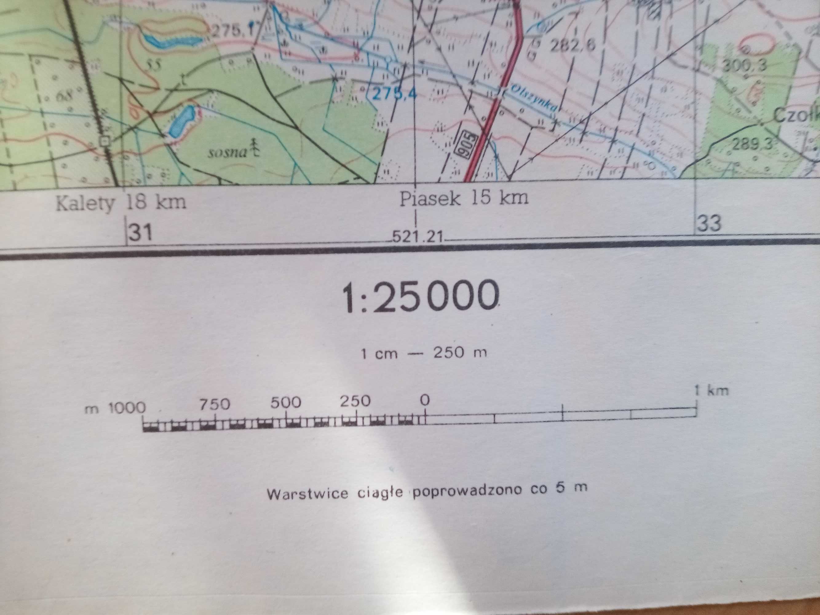 Mapa topograficzna Blachownia k. Częstochowy, wojskowa