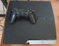 Playstation 3 com caixa + 3 jogos