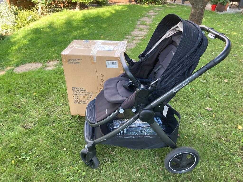 Wózek spacerowy Maxi cosi Adorra cybex adaptery śpiworek zimowy czarny