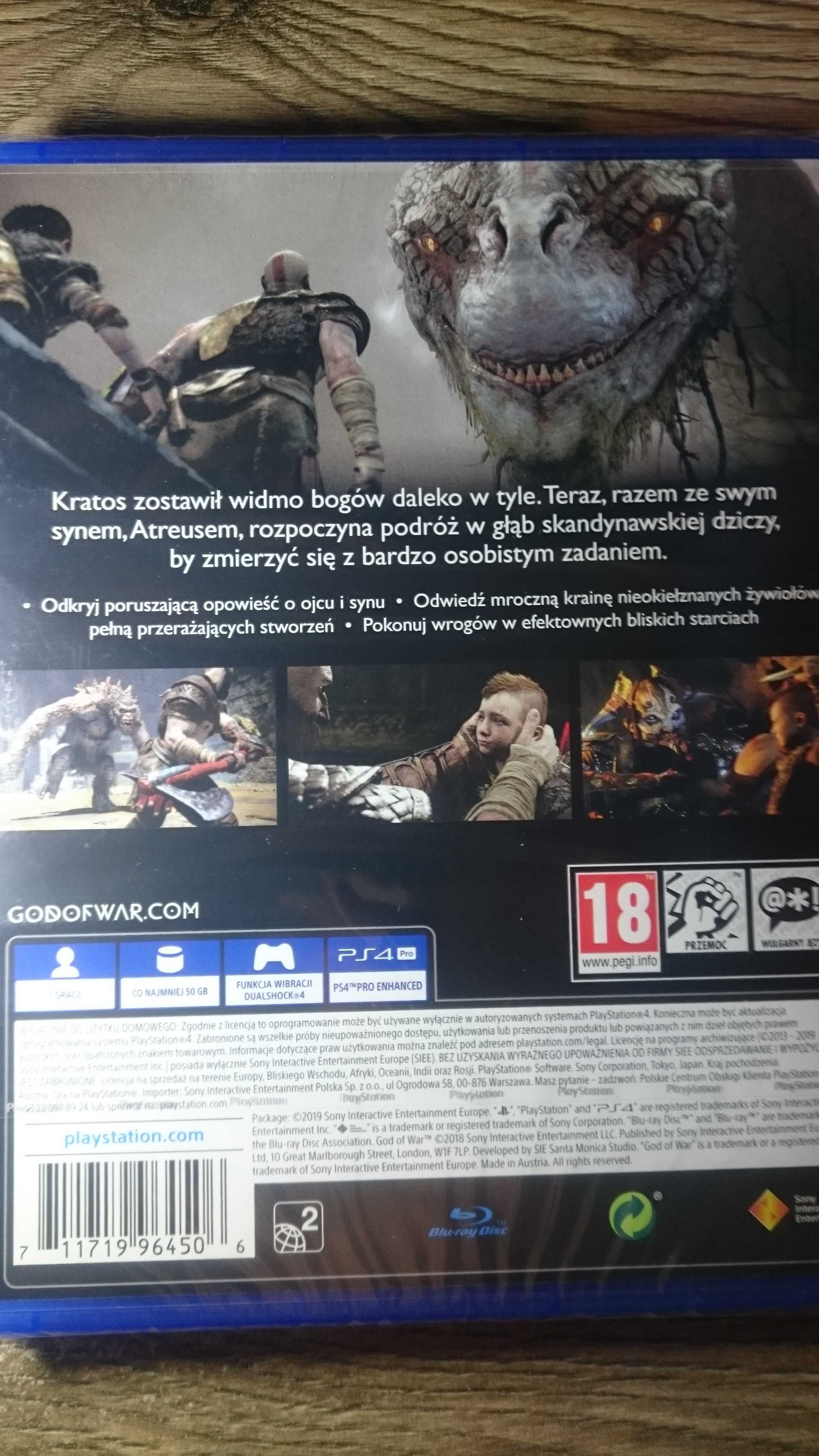 NOWA gra God of war ps4 playstation 4 last of us Wiedźmin uncharted