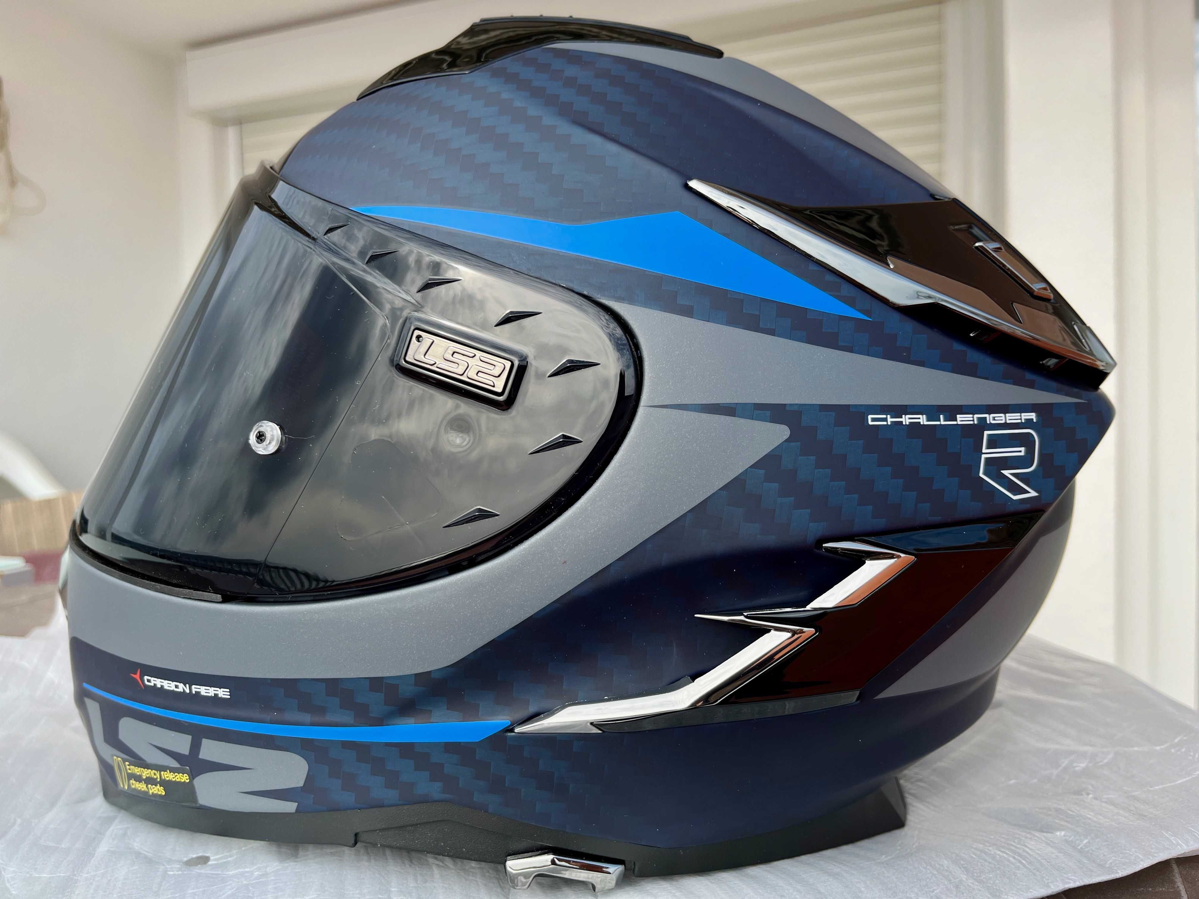 Capacete NOVO Full Carbon LS2 FF327 Challenger,40% Desc.EXTRAS.Tam XXS