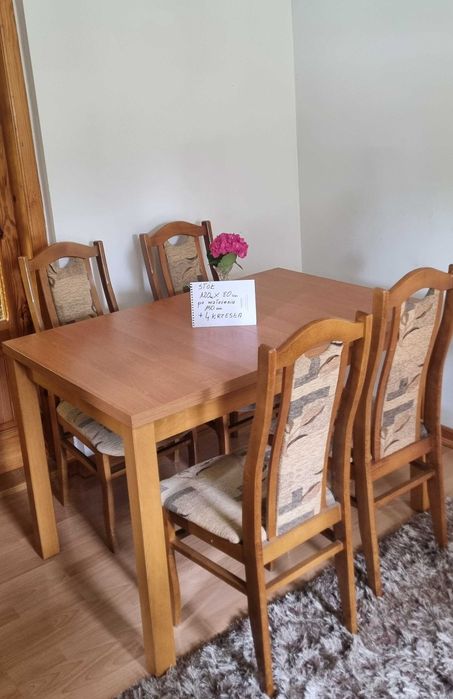 Sprzedam stół i cztery krzesła