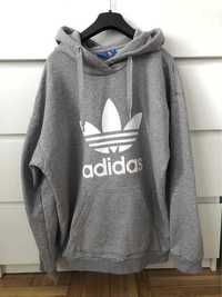 ADIDAS bluza szara damska oversize S M z kapturem sportowa vintage