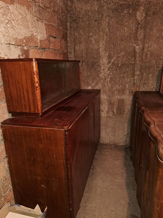 2 sztuki Kredens z lat 50 siatych