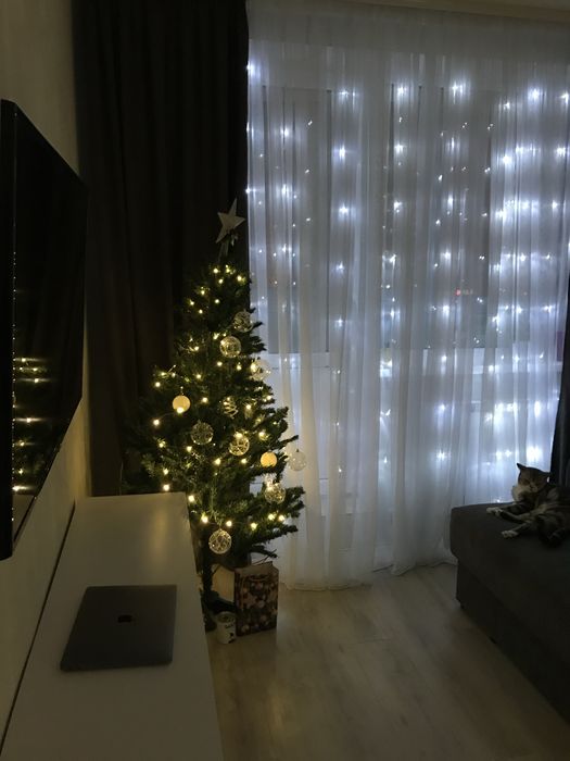 Гірлянда штора водопад 3м*3м, білий колір