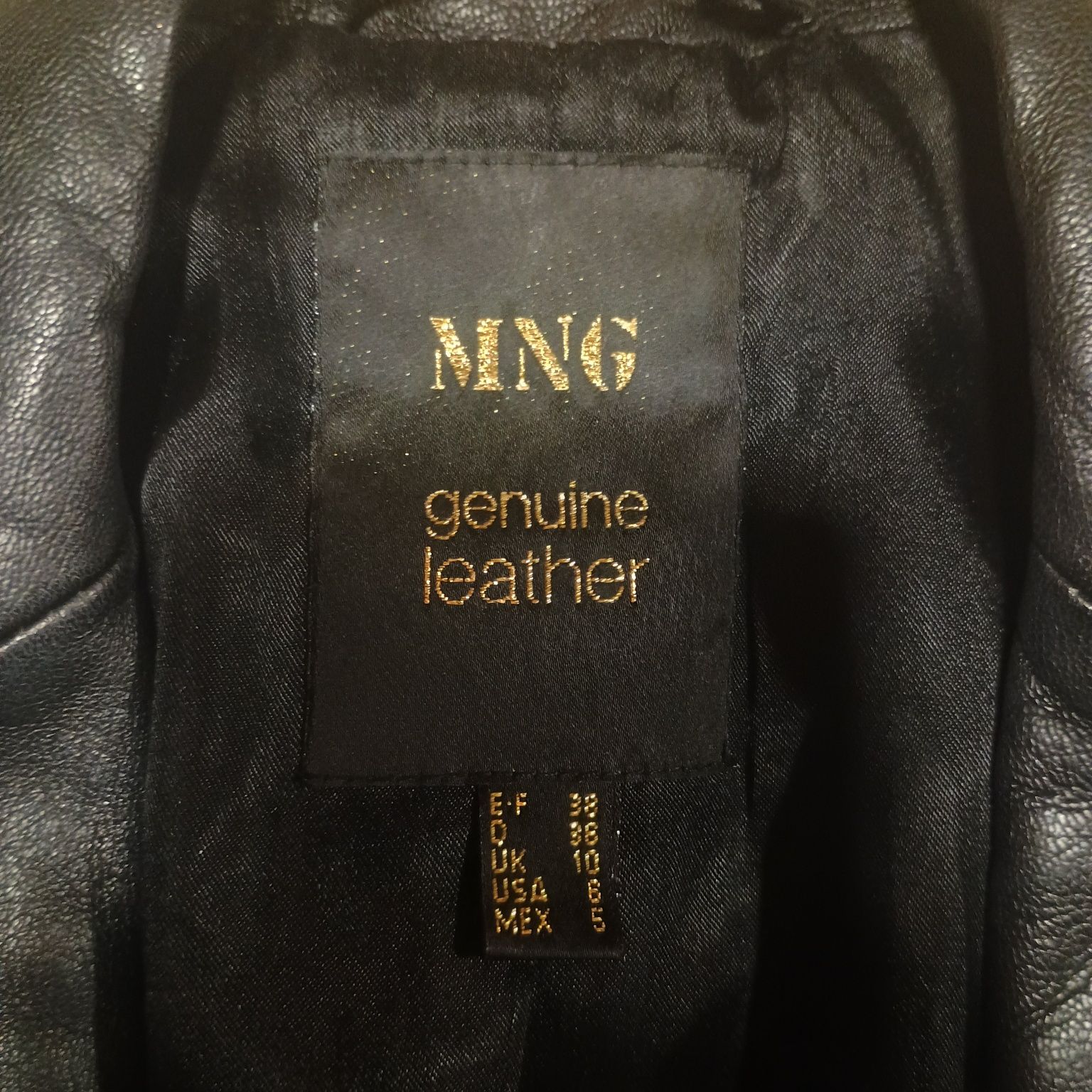 шкіряний піджак mng