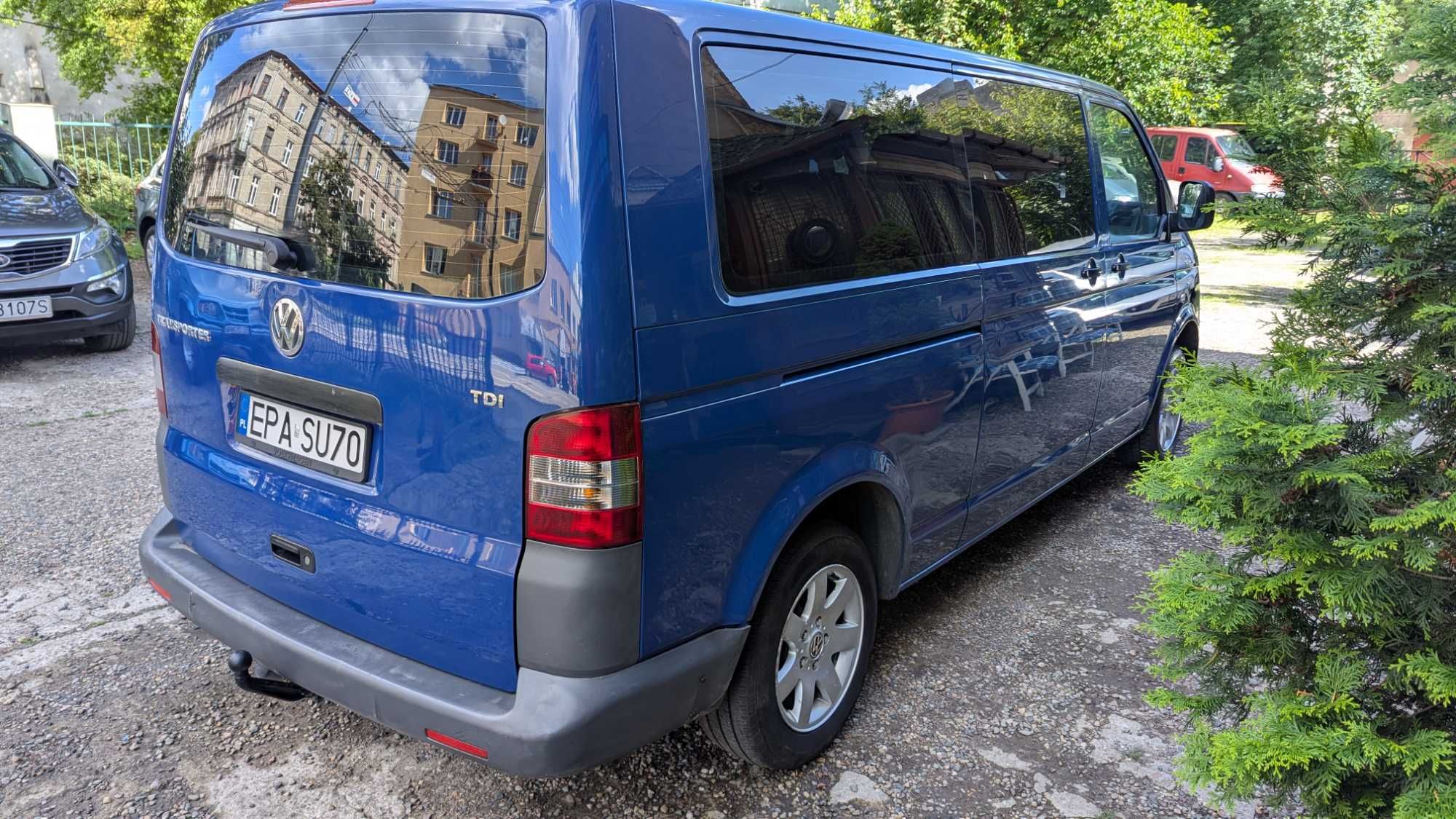 VW T5  Long  1,9TDI  9-osób 2x klima  Super Stan VAT-23%