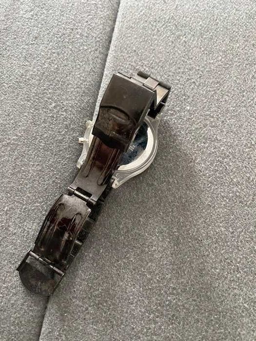 Relógio masculino estilo Swatch preto