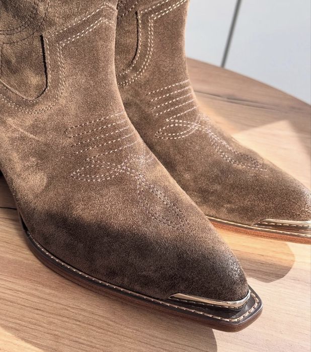 Ковбойські чоботи, козаки натуральна замша Celine