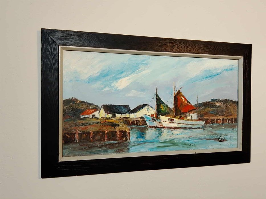 Stary obraz na płótnie Hakon EK Nielsen .