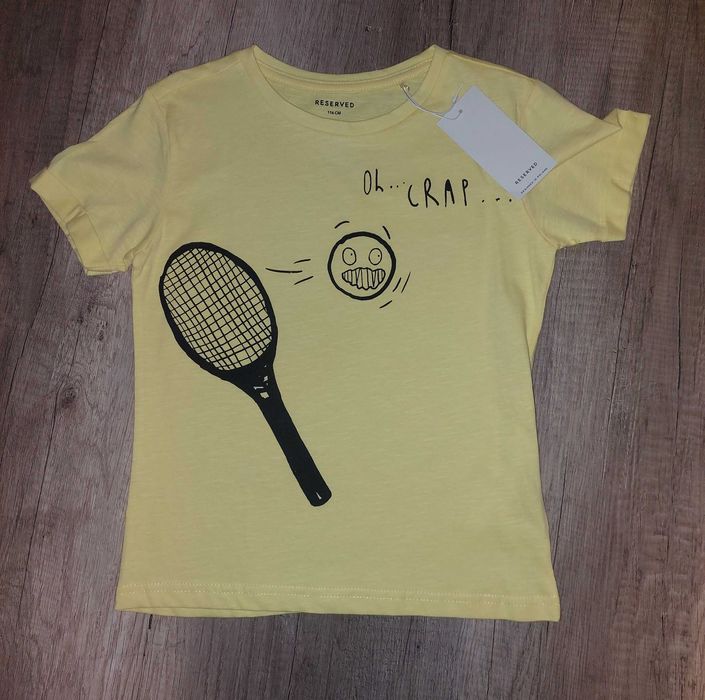 Żółty t-shirt Reserved rozmiar 116 nowy z metką