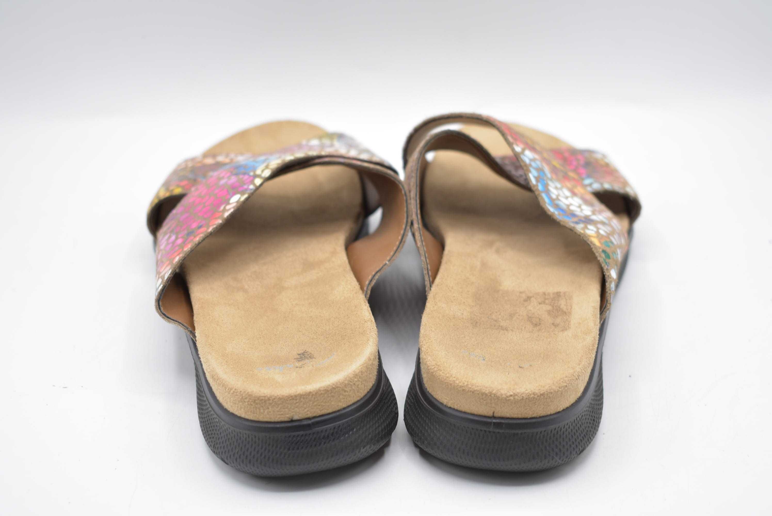 Skórzane wygodne klapki Clarks ( 41 )