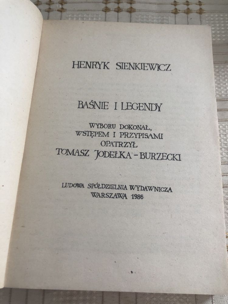 Basnie i legendy henryk sienkiewicz