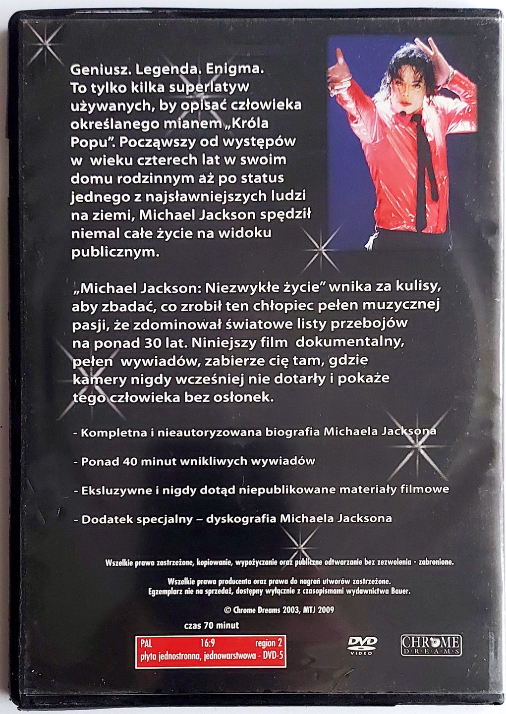 DVD Michael Jackson Niezwykłe Życie 2009r