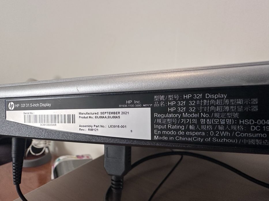 Ecrã/ Monitor HP - 32f 31.5-inch Display