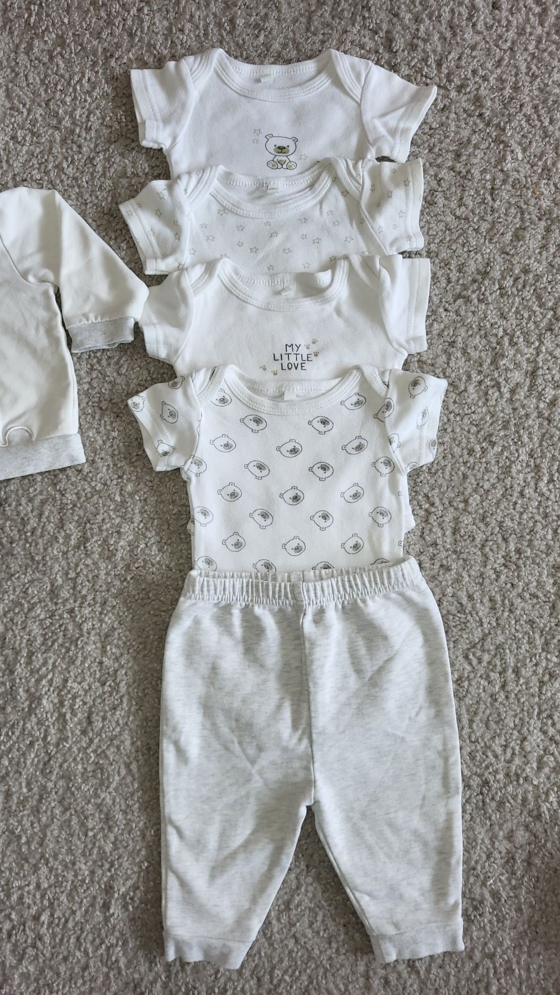 62 zestaw paczka dres dresik body bodziaki c&a miś