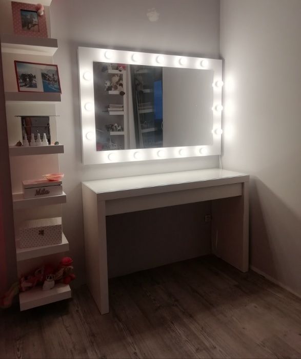 Lustro 120x80 Hollywood make up do makijażu wizażu Led toaletka