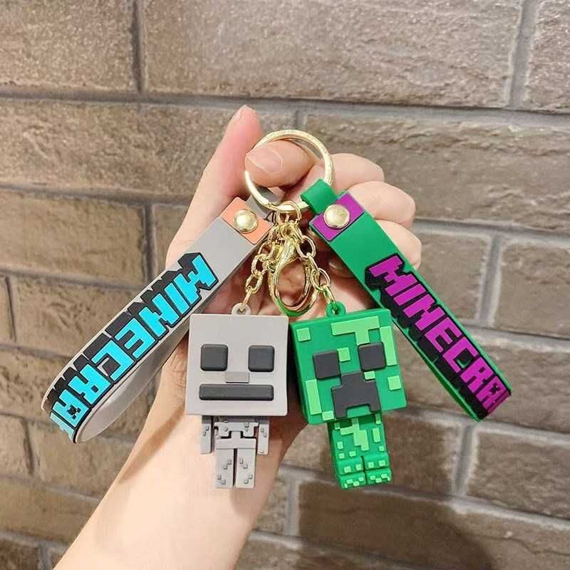 Брелок на рюкзак або ключі із гри Кріпер Майнкрафт 3D (Minecraft)