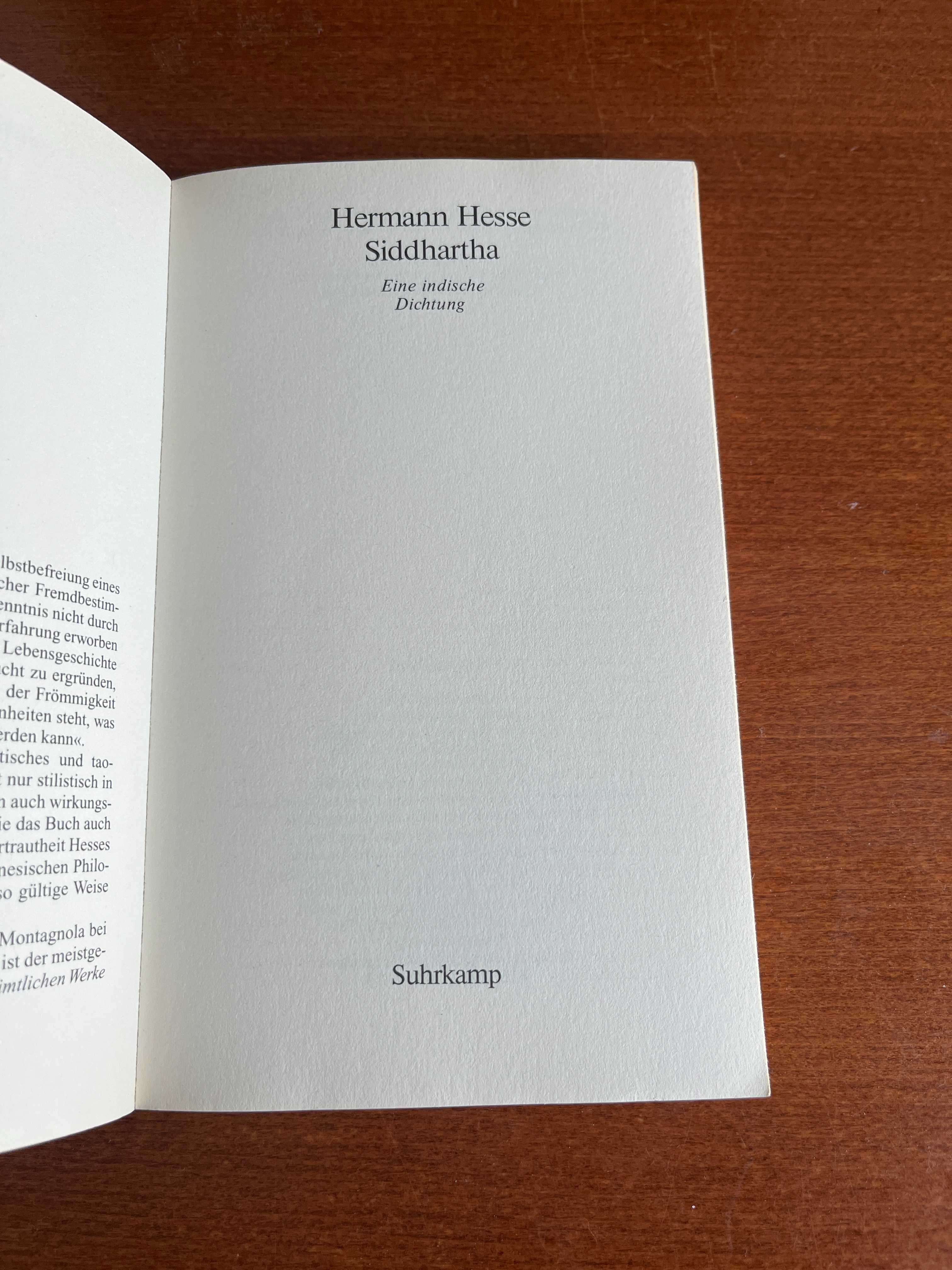 Siddhartha - Hermann Hesse - Em Alemão