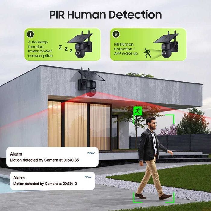 Câmara Vigilância * Painel Solar * 4G * Rotativa 360º * 3 MP