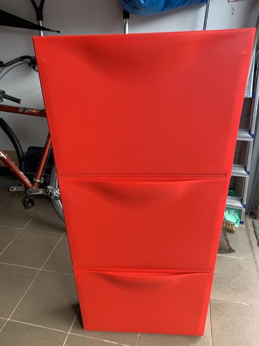 3 szt Ikea półka na buty Trones czerwone