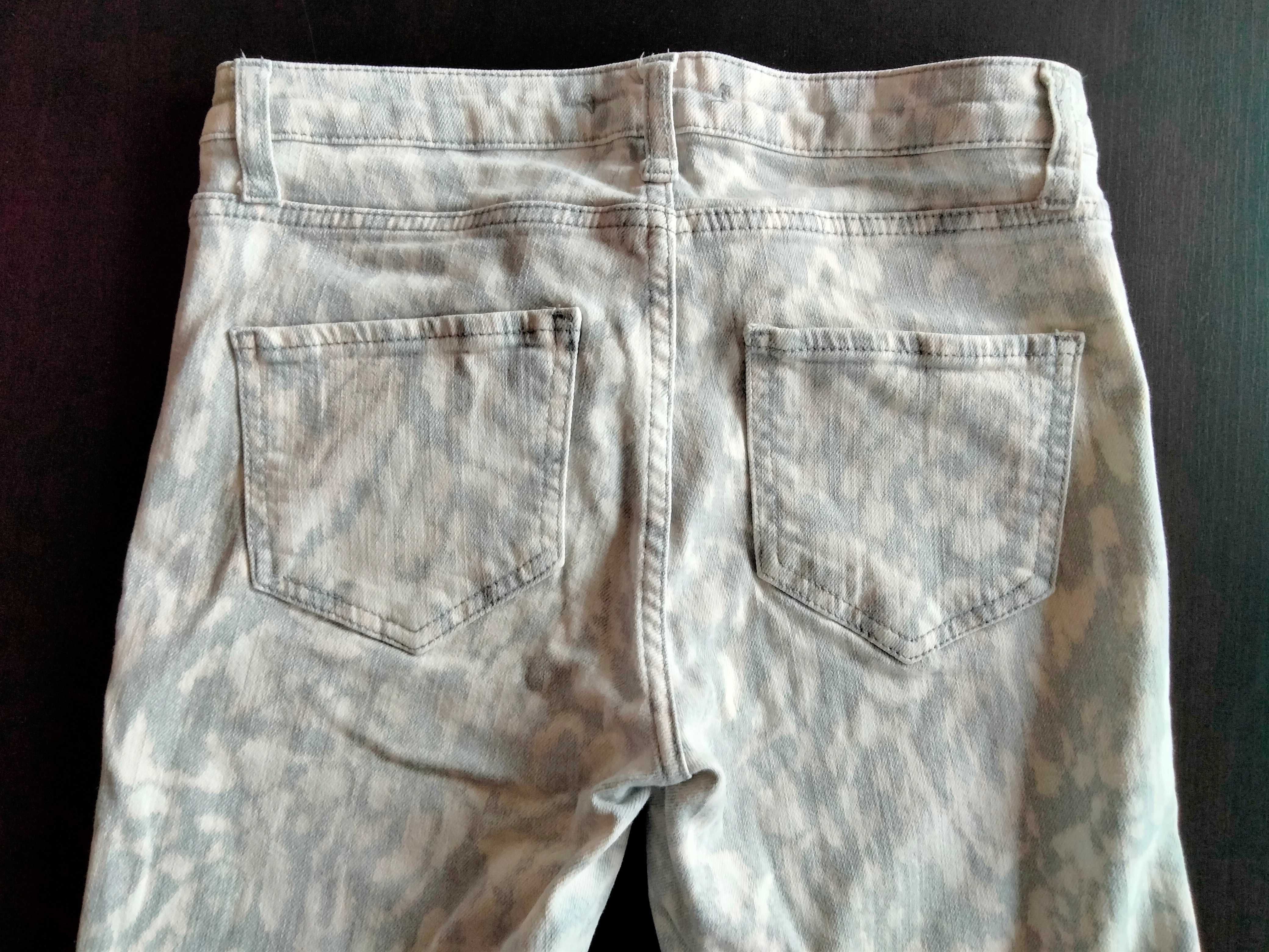 Spodnie jeansowe Lindex r Tie-dye rurki rozm. 36