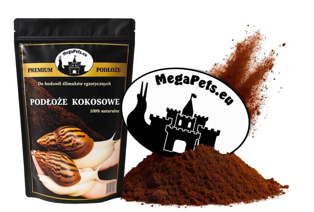 Podłoże kokosowe Torf Premium dla ślimaków Achatina Lissachatina