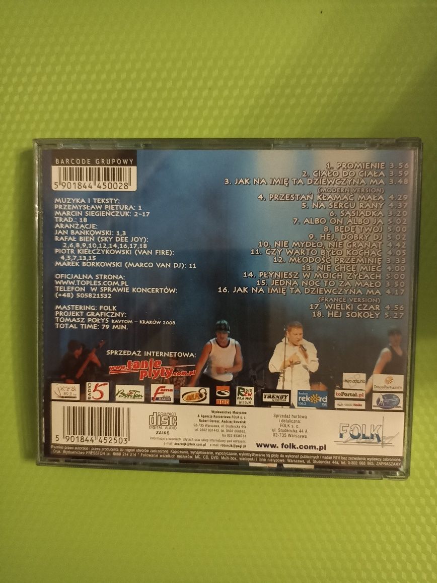 TOPLES Marcin Siegieńczuk moje piosenki moje życie płyta CD