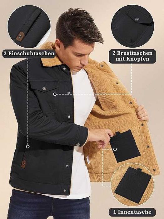 Nowa męska kurtka / parka / na klipsy /zimowa /R-L / KEFITEVD / A1011!