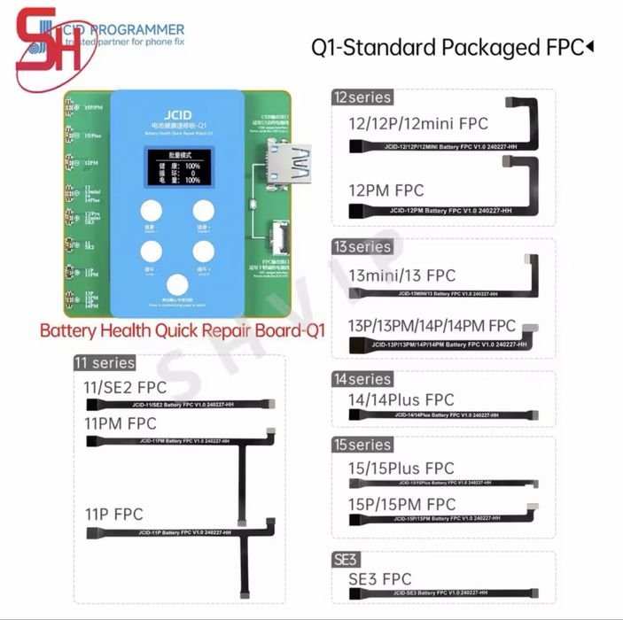 JC JCID Q1 Programador de bateria iphones