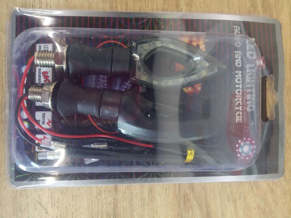 Указатели поворота LED для мотоцикла, поворотники, пара, желтые