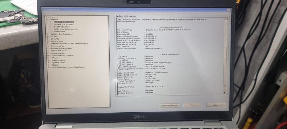 Дисплей з сенсором. NV140FHM -T03 dell 5411