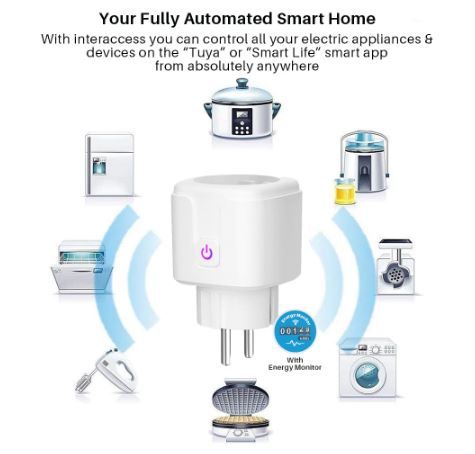 Tomada WIFI - 20 A - Alexa e Google Assistant - APP Smart Life/Tuya