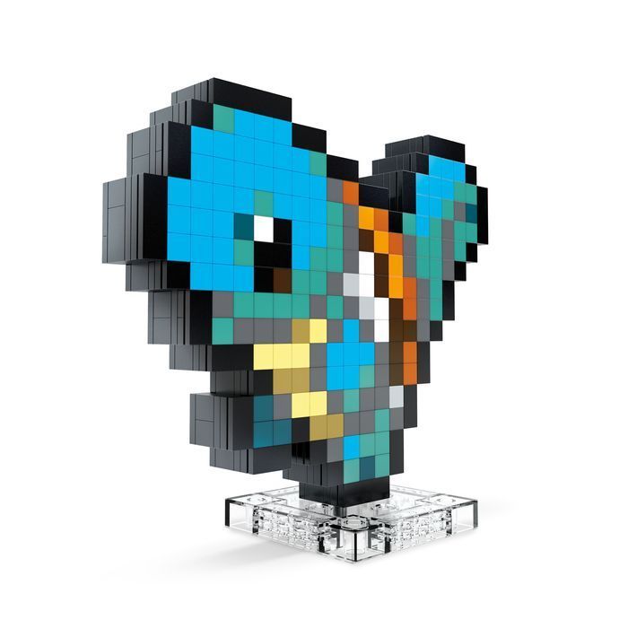 mega construx klocki 367 el pokemon squirtle pixel art
