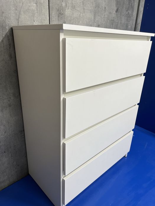 Biała komoda jak ikea malm 4 szuflady