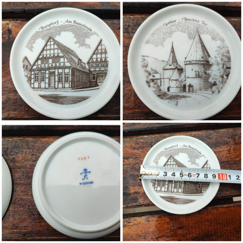 Vintage Porcelana Furstenberg Dwa małych talerzyka