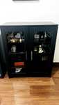 IKEA BRIMNES - Armário com portas e prateleiras de vidro